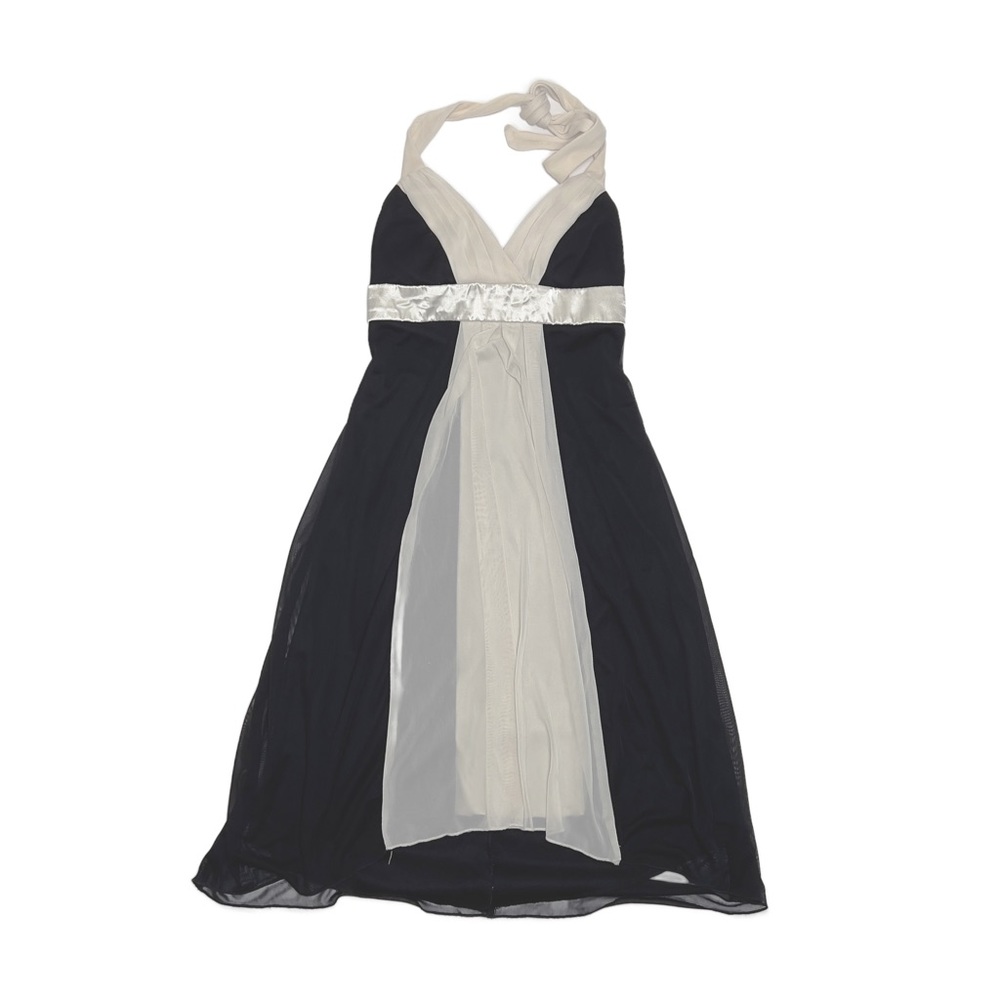 Ruby Rox Black and White Halter Dress